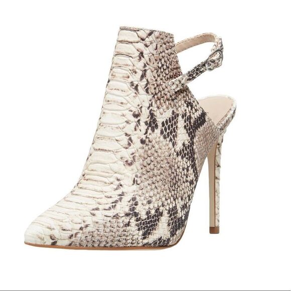 Steve Madden Daily Snakeskin Print Slingback Boots - Picture 1 of 11